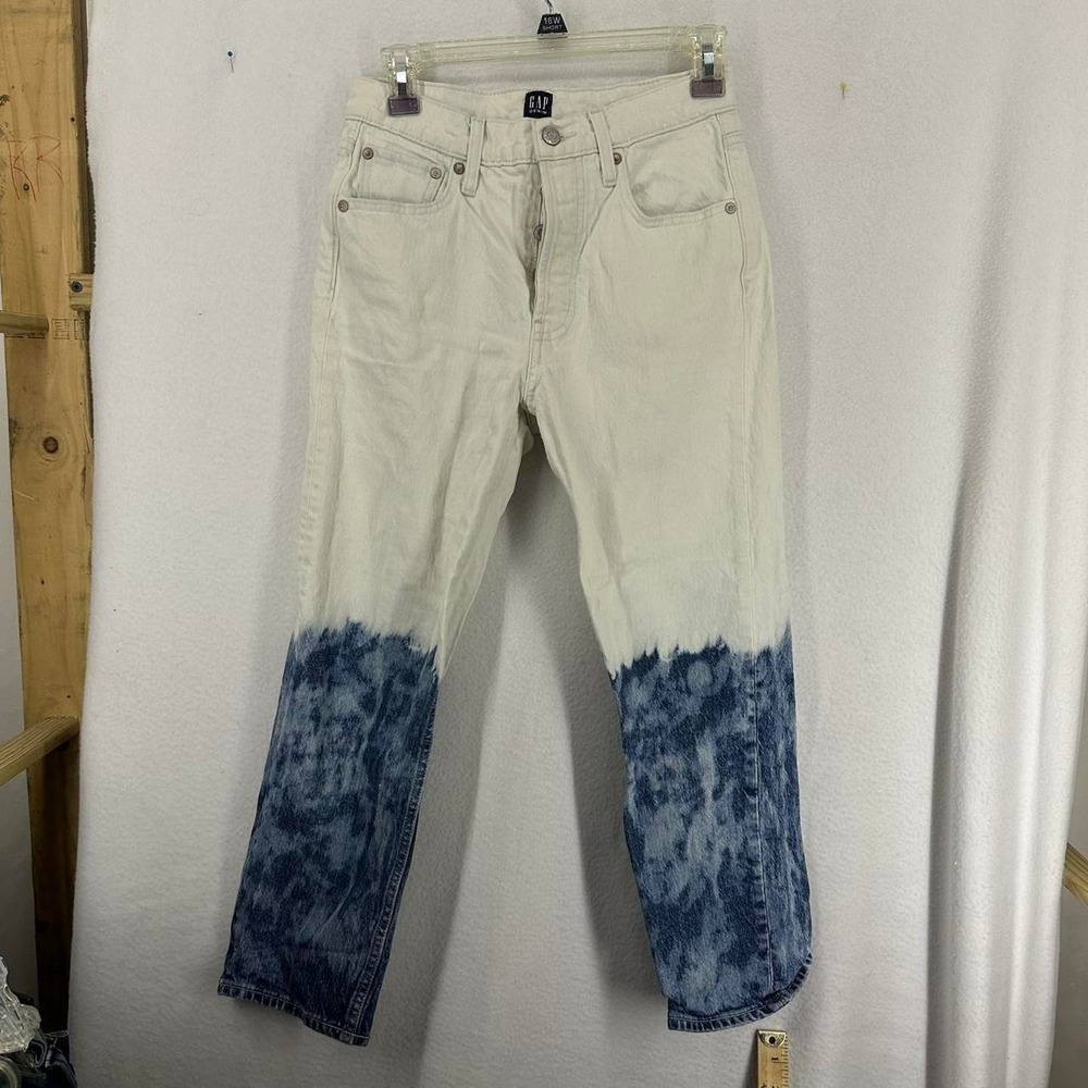 GAP Dip Dye Cheeky Straight Jeans Women's 2/26P White‎